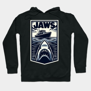 JAWS Shark / Boat Design Hoodie